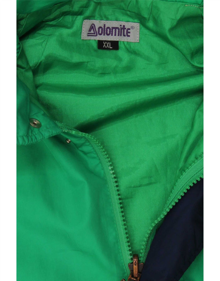 Dolomite Veste de pluie à capuche pour femme UK 44 2XL Vert Colorblock Polyester