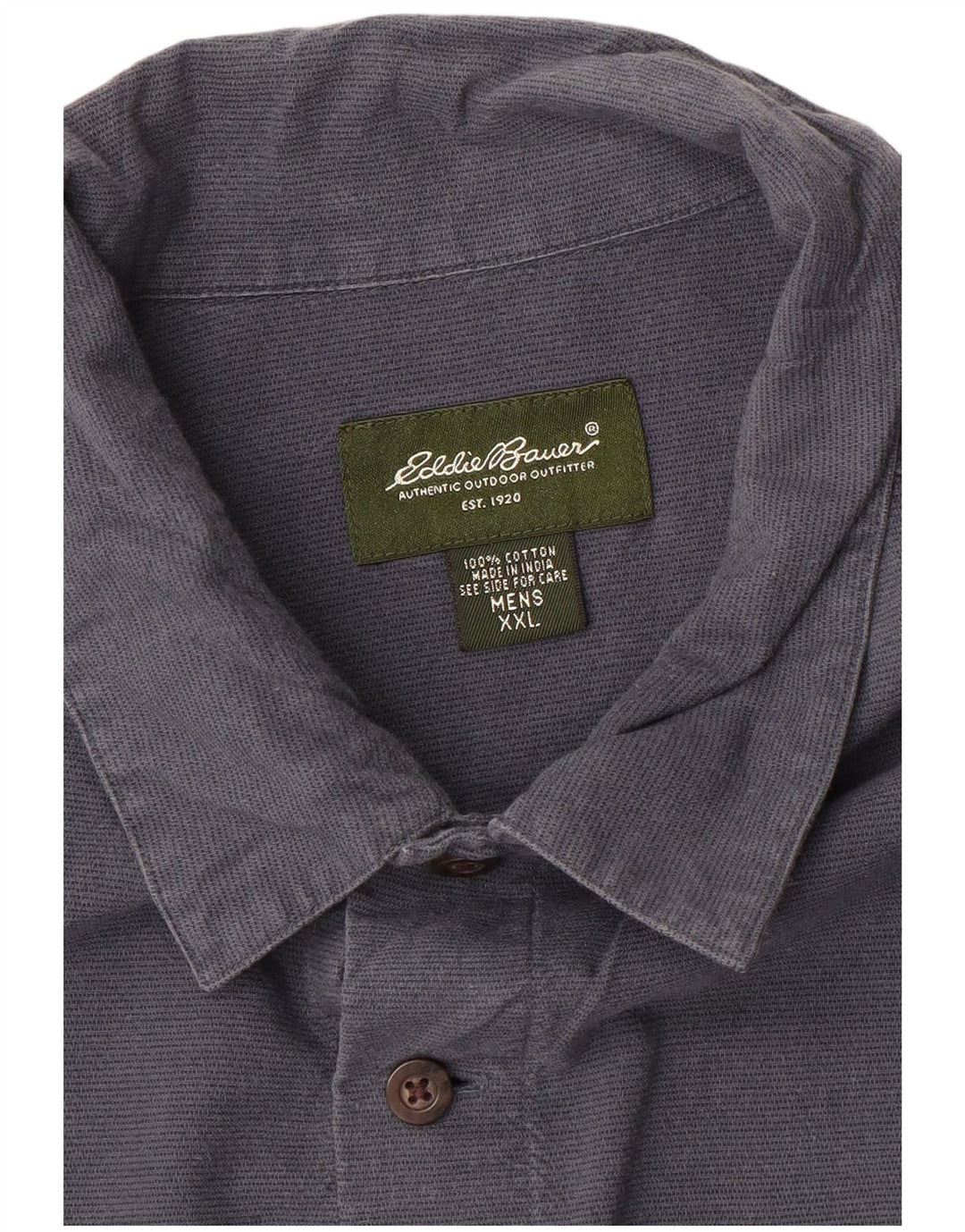 Eddie Bauer Chemise à manches courtes pour homme 2XL en coton bleu marine