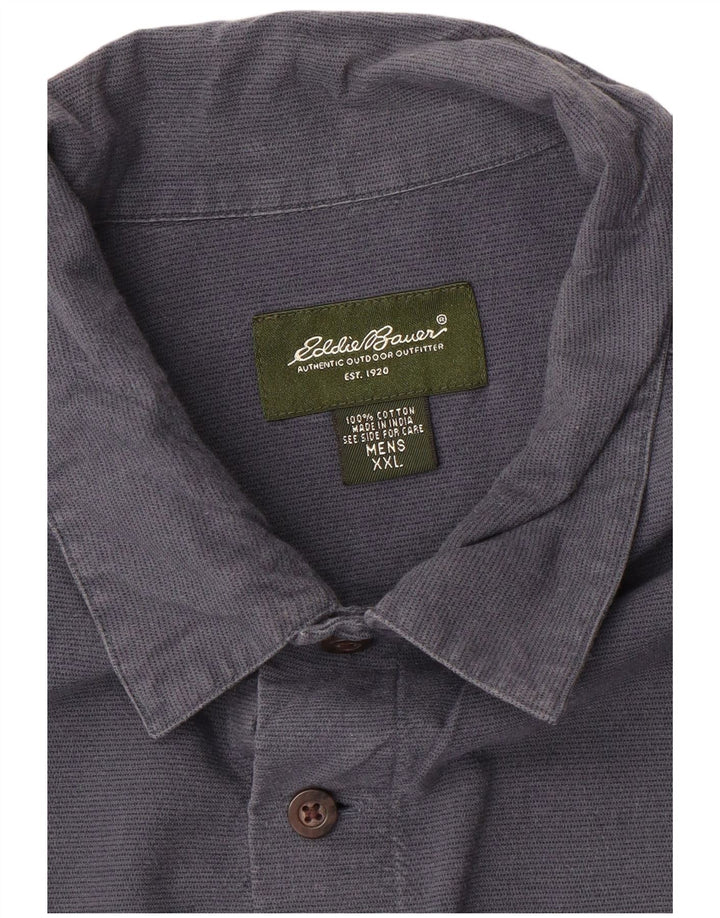 Eddie Bauer Chemise à manches courtes pour homme 2XL en coton bleu marine