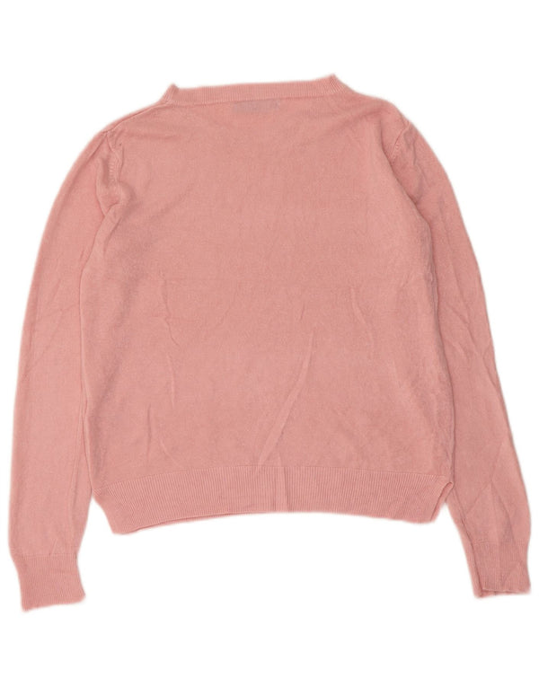 Marks & Spencer Pull court à col bateau pour femme Rose moyen UK 12
