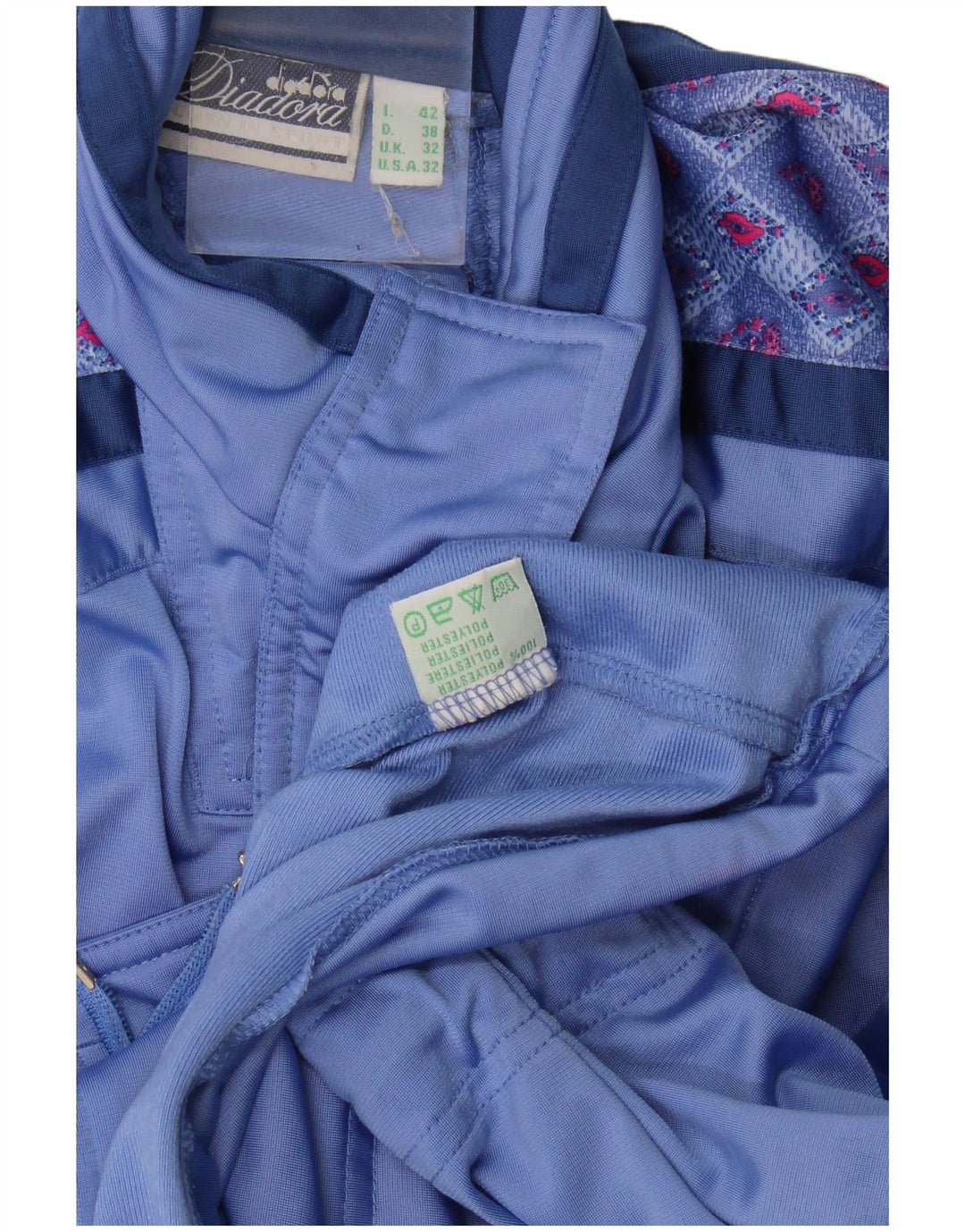 Diadora Veste de survêtement surdimensionnée pour femme IT 42 Bleu moyen fleuri