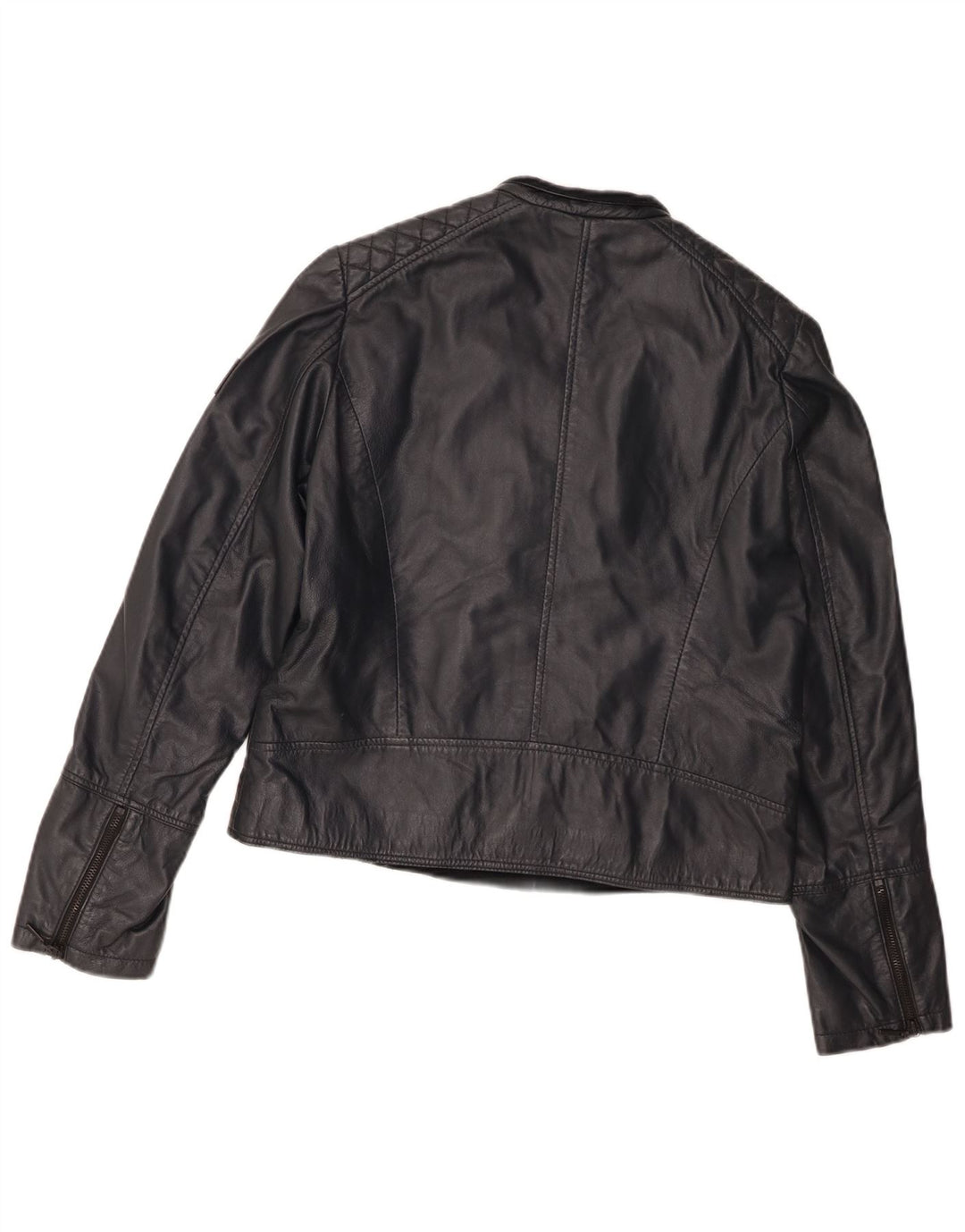 Frieda & Freddies Veste de motard en cuir pour femme IT 42 Cuir noir moyen