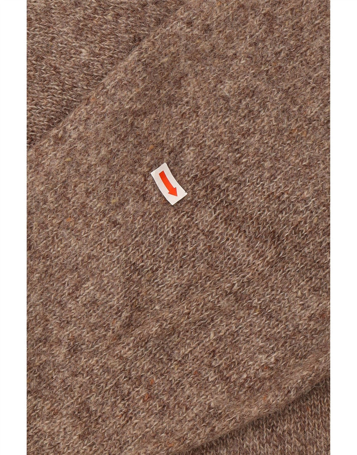 KAPPA Pull col rond pour homme 2XL en laine mouchetée marron