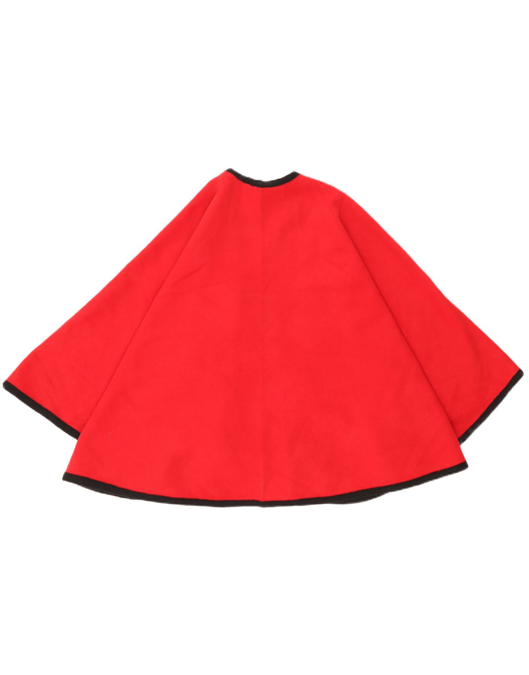vintage Femmes 3/4 Manches Ouvert Poncho Manteau UK 16 Grand Rouge