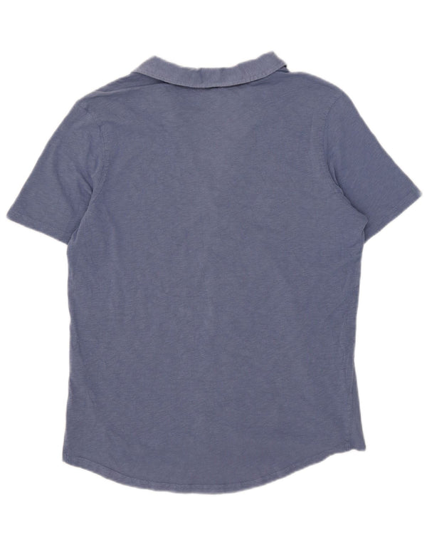 White Stuff Chemisier à manches courtes pour femme UK 46 Large Bleu marine moucheté