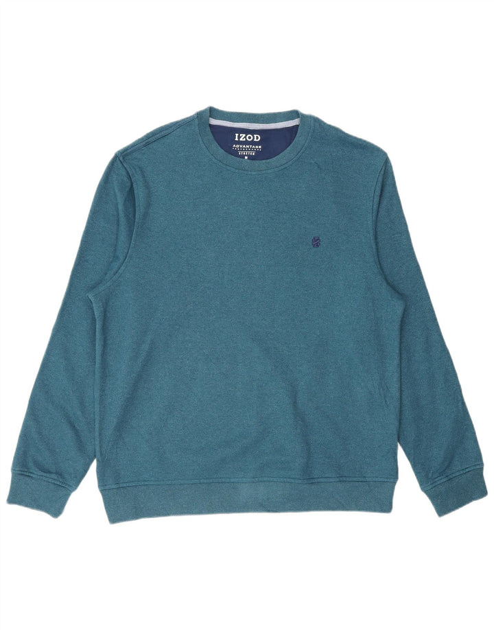 Izod Sweat-Shirt Homme Bleu Moyen Polyester