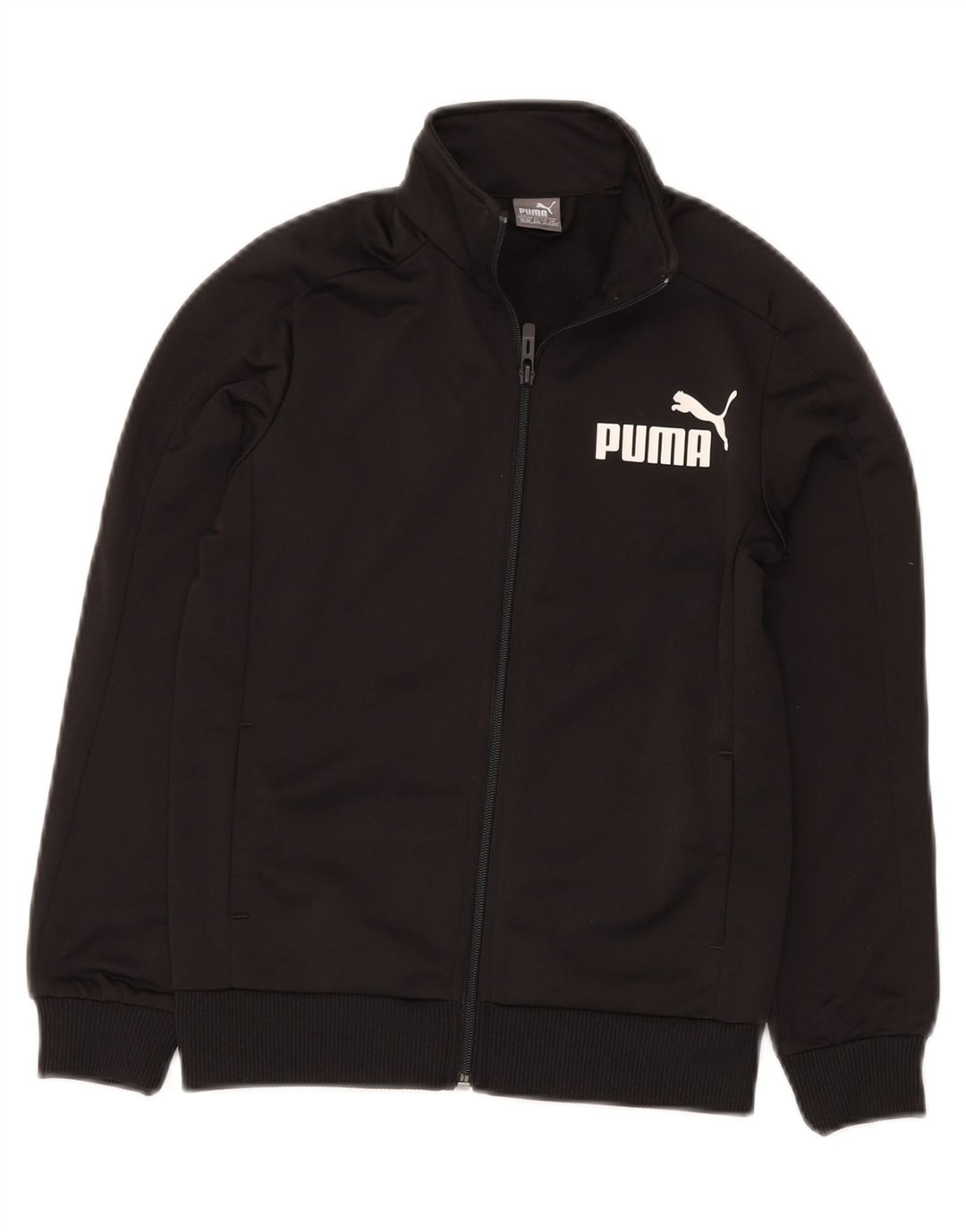 PUMA Veste de survêtement graphique pour garçon 9-10 ans Noir moyen Polyester
