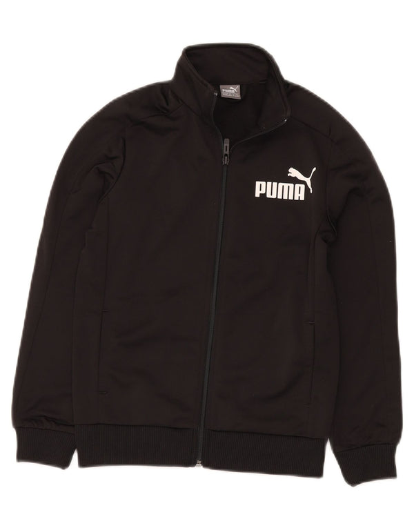 PUMA Veste de survêtement graphique pour garçon 9-10 ans Noir moyen Polyester