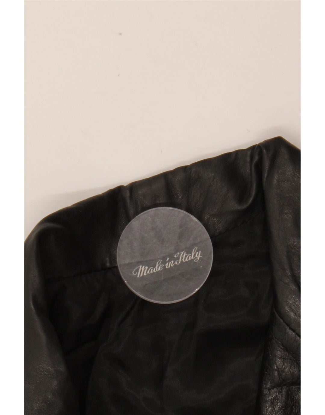 VINTAGE Veste en cuir homme UK 42 XL Cuir noir