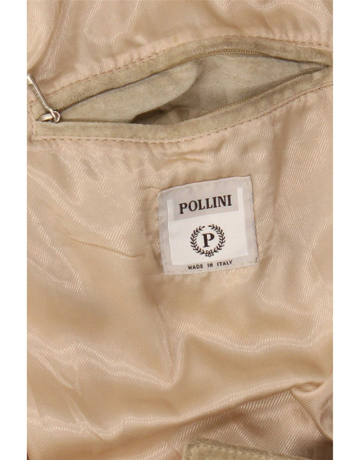 Pollini Veste en daim pour homme UK 38 Cuir vert moyen