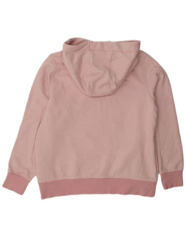 Joules Pull à capuche graphique pour femme UK 14 Grand coton à fines rayures roses