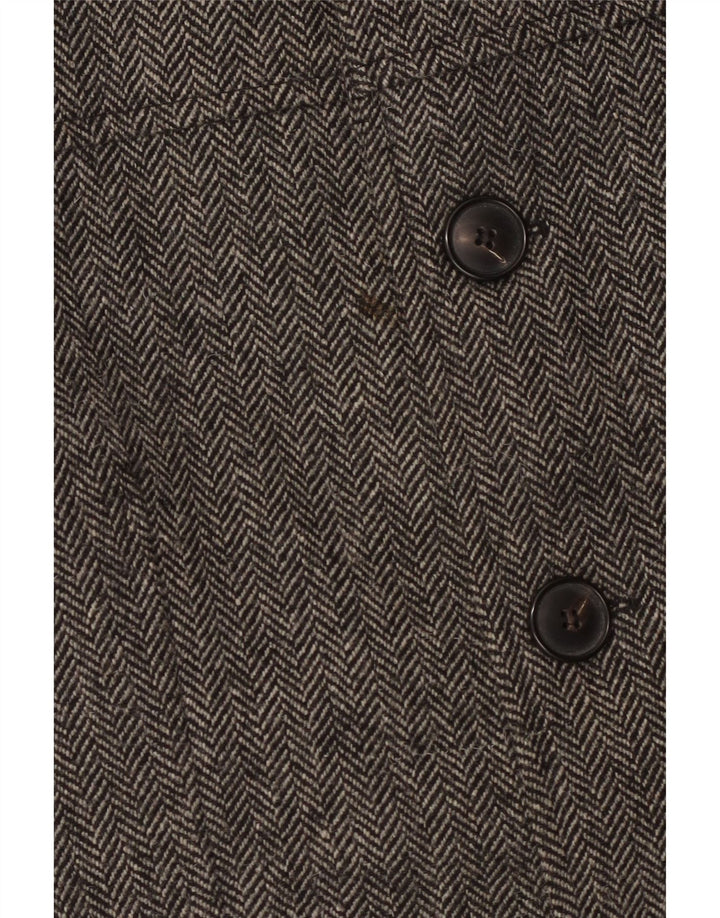 Zara Manteau long coupe classique pour homme UK 40 Grand chevrons gris
