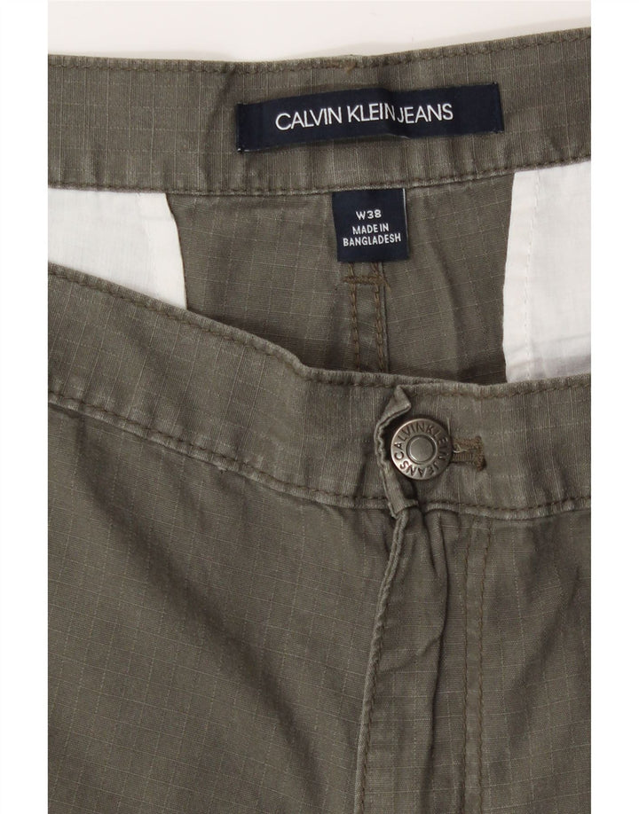 Calvin Klein Short Cargo Homme W38 XL Kaki Coton