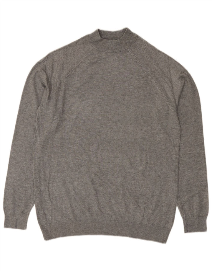 Zara Homme Pull Col Roulé Petit Gris Viscose