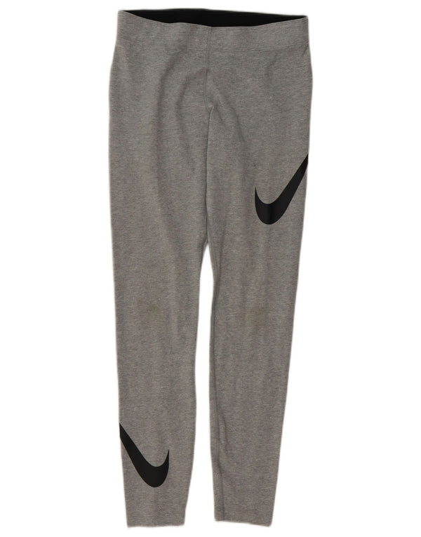 Nike Leggings Femme UK 44 Gris Moyen Coton Sports