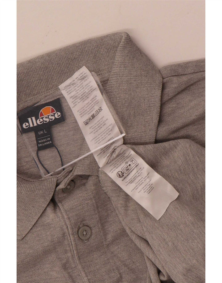 Ellesse Polo Femme UK 16 Large Gris Coton