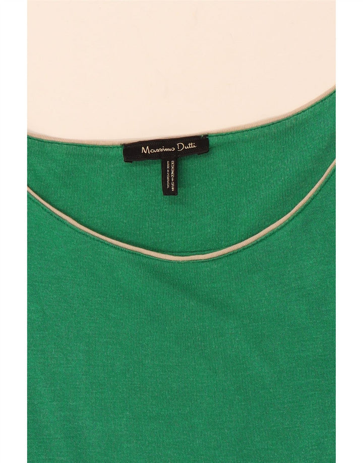 MASSIMO DUTTI Robe t-shirt sans manches pour femme UK 12 Vert moyen