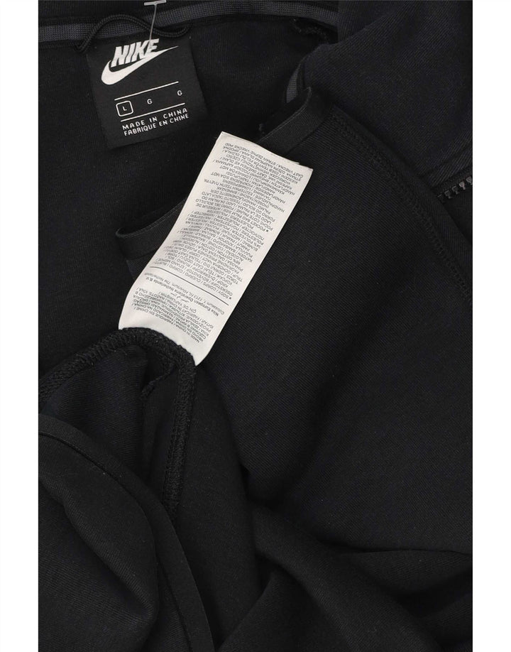 Nike Pull à capuche zippé pour homme Grand coton noir
