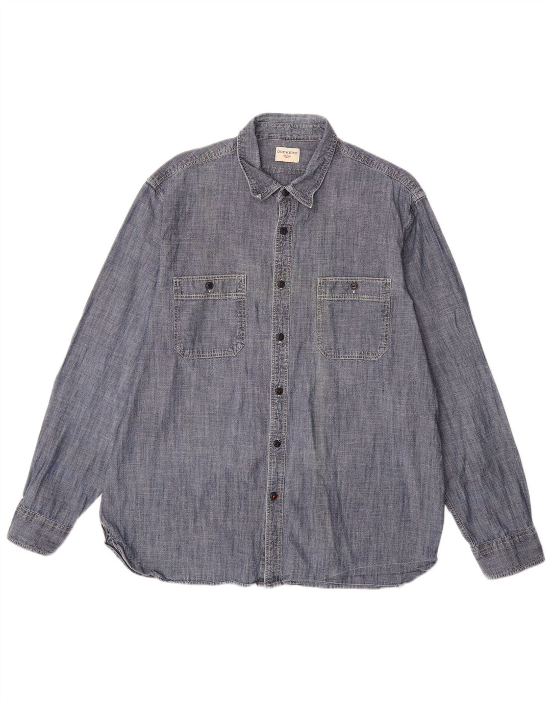 DOCKERS Chemise Homme Large Bleu Marine