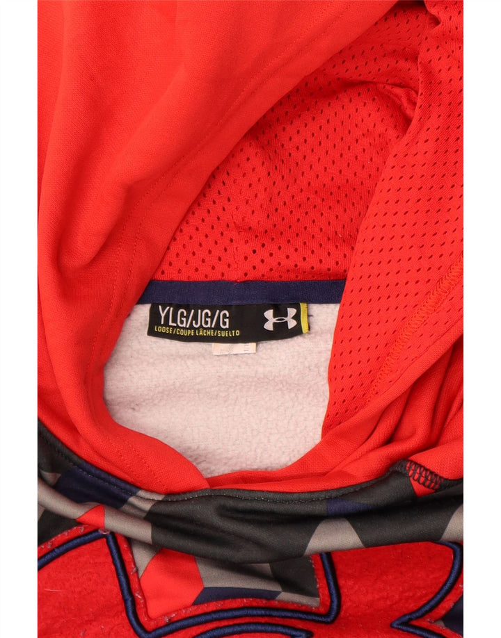 UNDER ARMOUR Pull à capuche ample pour fille 11-12 ans Grand rouge géométrique