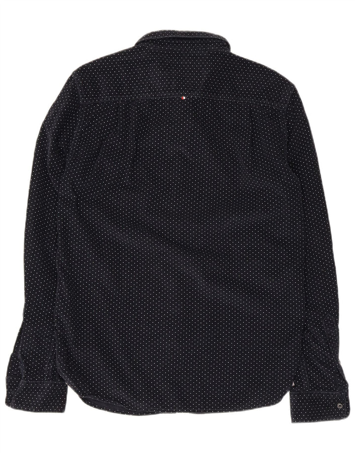 Superdry Chemise En Velours Côtelé Bleu Marine Moyen Coton À Pois