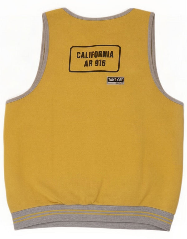 Adidas Sweat-shirt sans manches graphique pour homme Petit jaune Colourblock