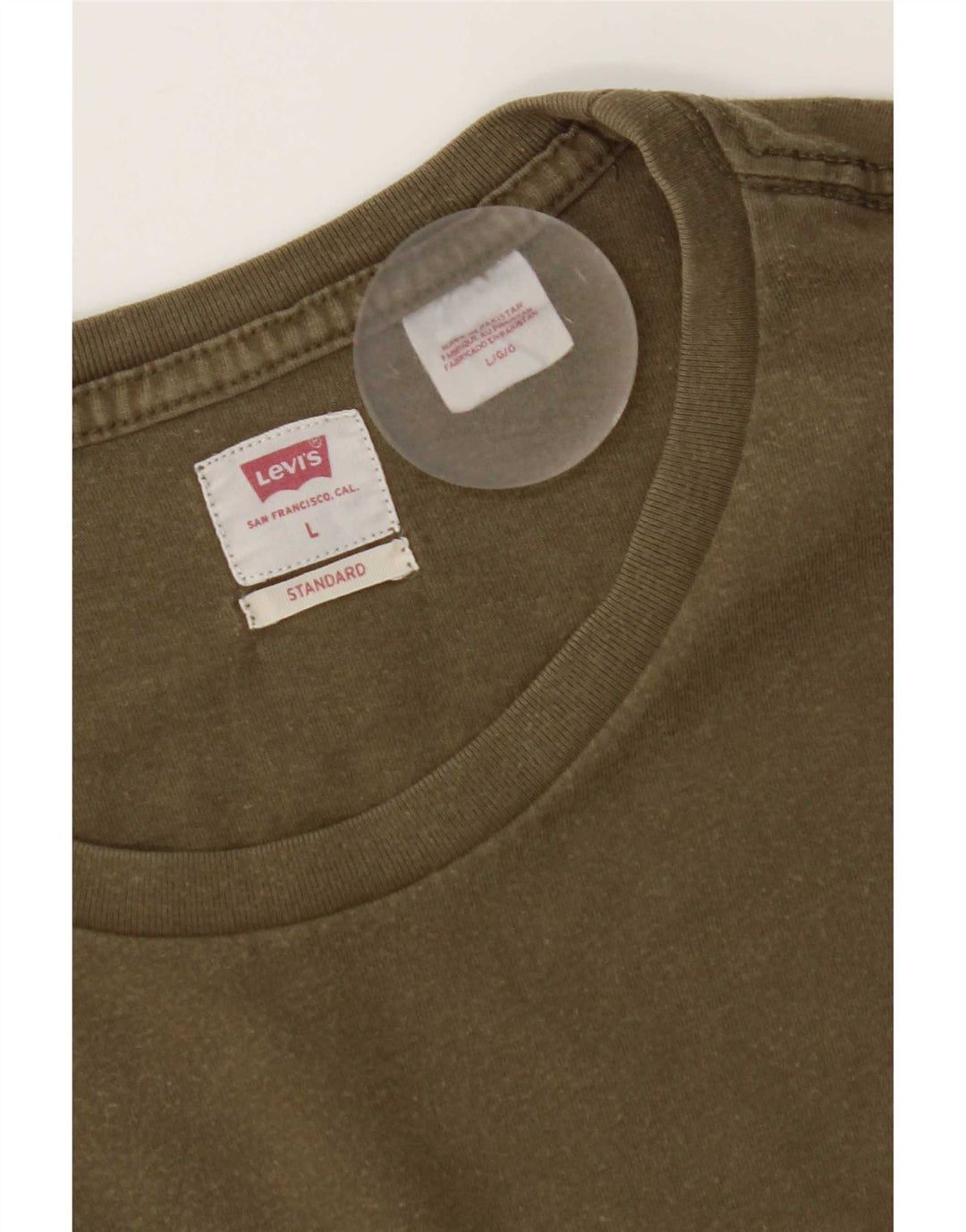 Levi's Tee-Shirt Standard Homme Kaki Large Coton