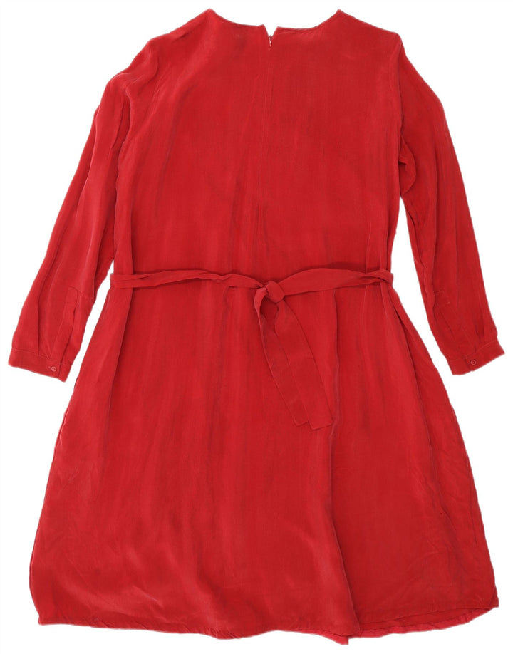 Cos Robe basique à manches longues pour femme, coupe ample, EU 36, petit rouge Cupro