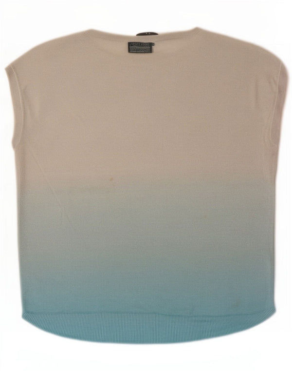 Oasis Débardeur surdimensionné pour femme UK 10 Petit Gris Colorblock Viscose
