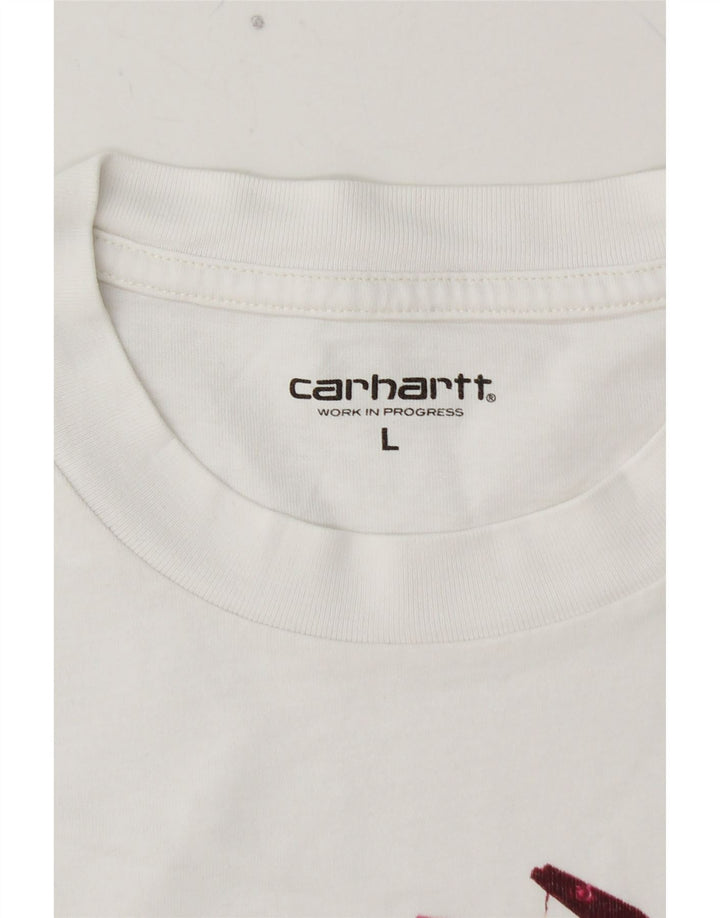 CARHARTT T-shirt graphique pour hommes, grand, en coton blanc