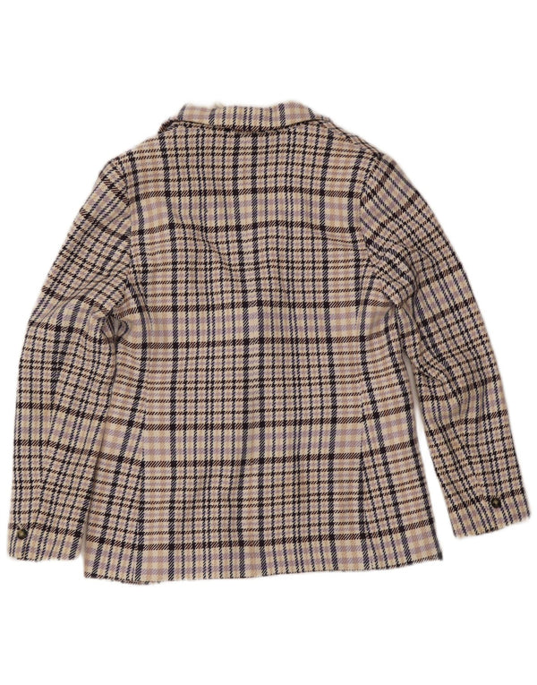 Marks & Spencer Veste blazer pour femme UK 10 Petit carreaux multicolores