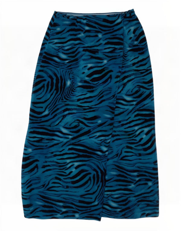 Laurel Jupe portefeuille pour femme EU 40 Medium W30 Rayonne à imprimé animal bleu