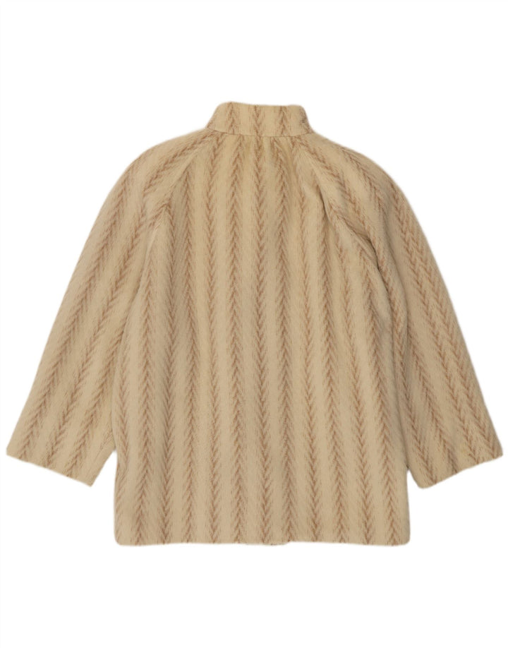 Arezia Duffle Coat surdimensionné pour femme UK 20 2XL Laine à chevrons Beige