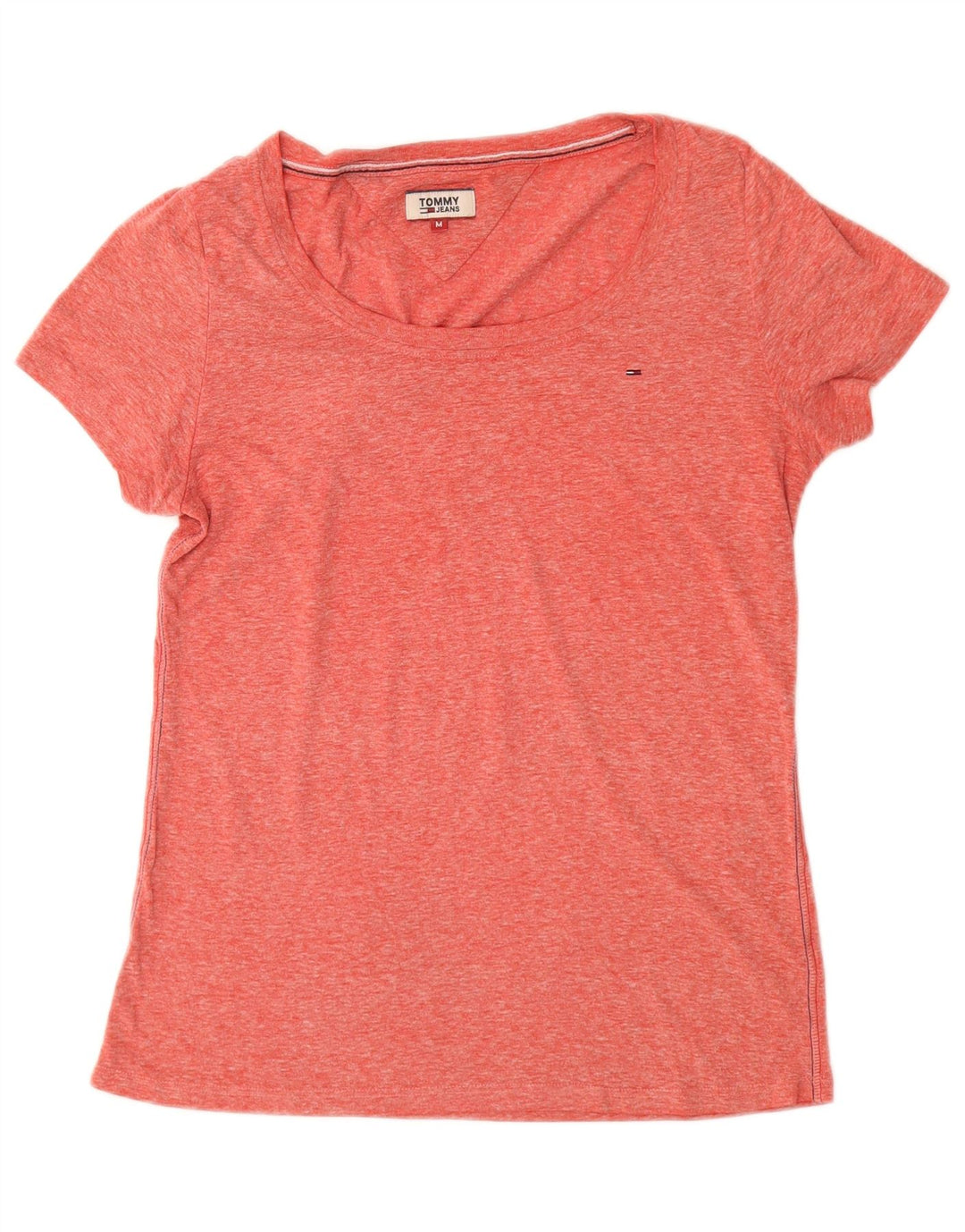 TOMMY HILFIGER Haut T-Shirt Femme UK 12 Rose Moyen