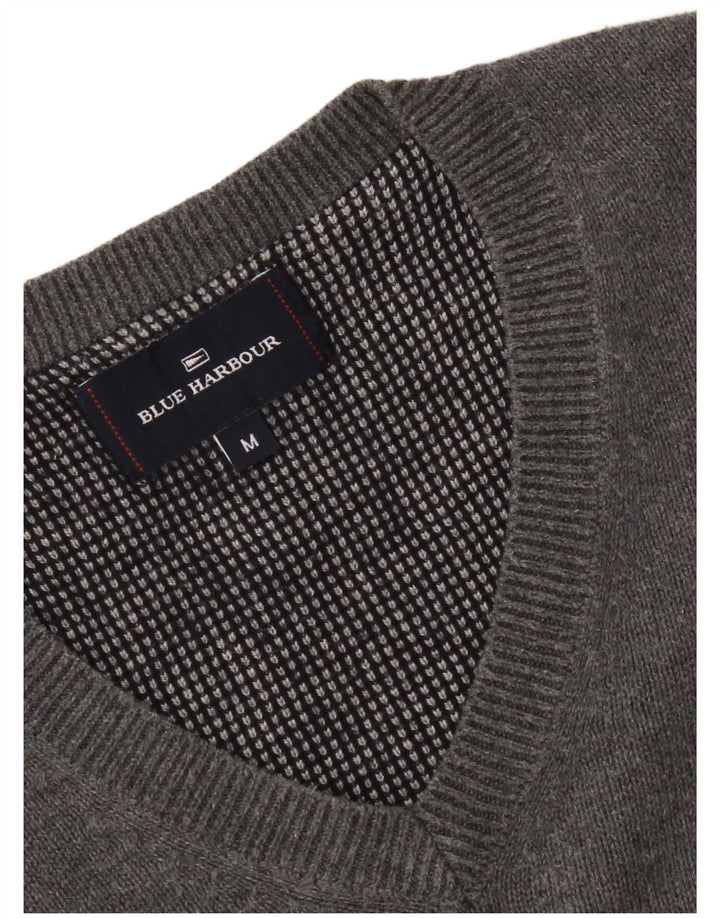 Marks & Spencer Pull Blue Harbor Col V Homme Gris Moyen Coton
