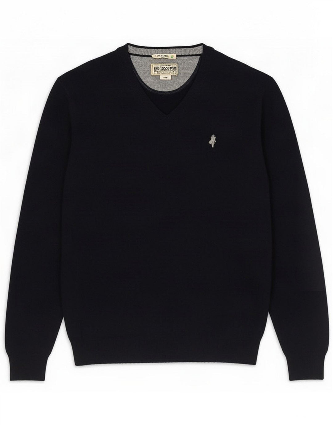 Marlboro Classics Pull col V pour homme en laine bleu marine Taille L