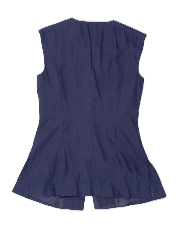 LUISA SPAGNOLI Womens Sleeveless Blazer Jacket EU 40 Medium Navy Blue Vintage Luisa Spagnoli and Second-Hand Luisa Spagnoli from Messina Hembry 
