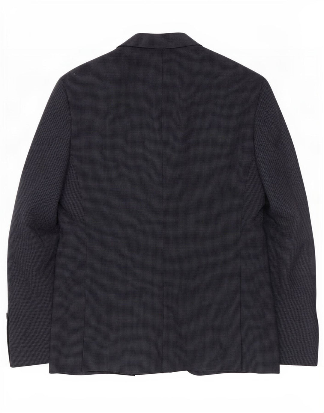 Zara Veste Blazer 2 Boutons Homme EU 48 Bleu Marine Moyen Pied-de-Poule