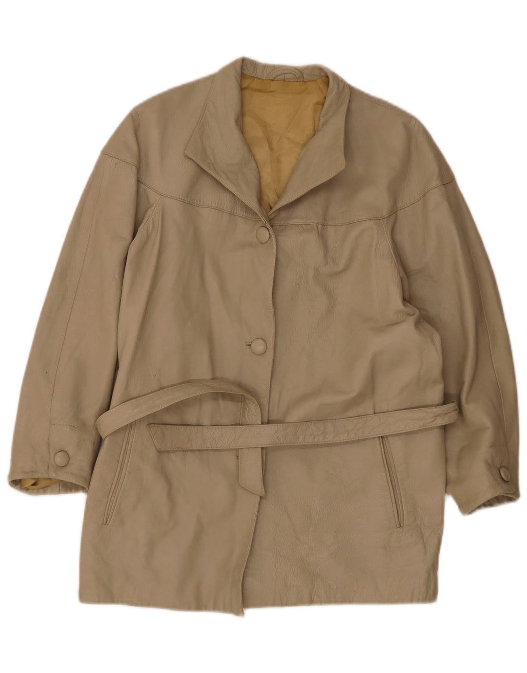 veste en cuir femme vintage EU 40 Beige moyen