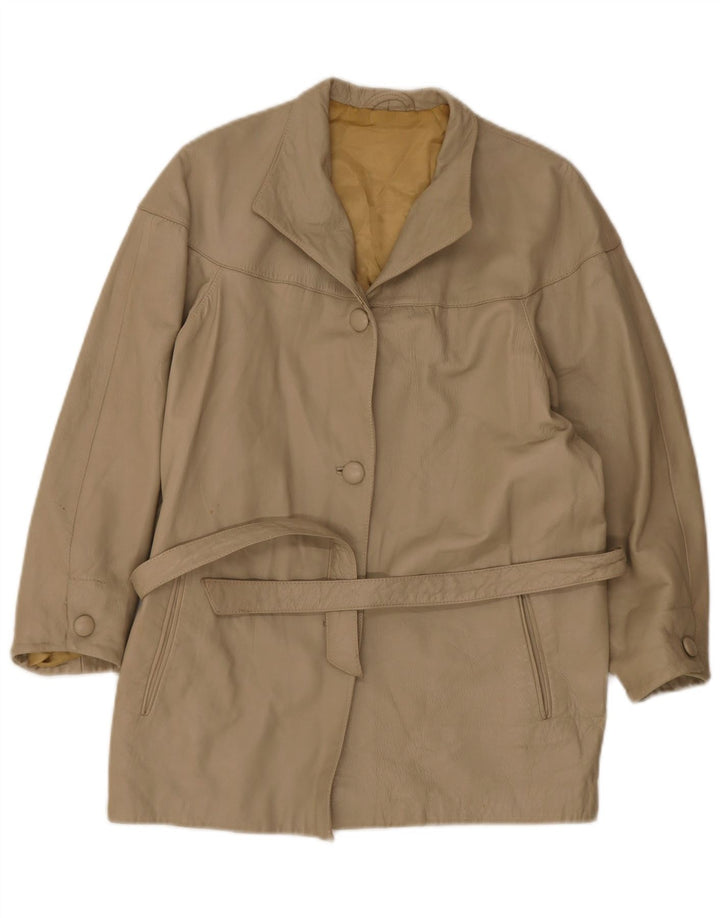 veste en cuir femme vintage EU 40 Beige moyen