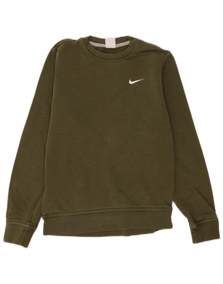 Nike Sweat-shirt pour homme en coton kaki Taille S