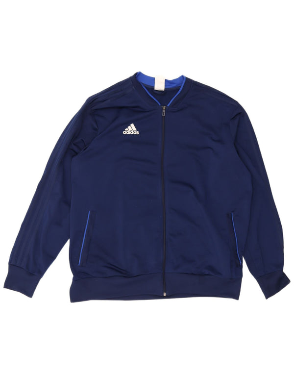 Adidas Veste de survêtement pour homme 2XL Bleu marine Polyester