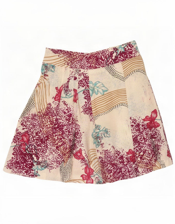 Benetton Femme Jupe Trapèze W30 Medium Multicolore Floral