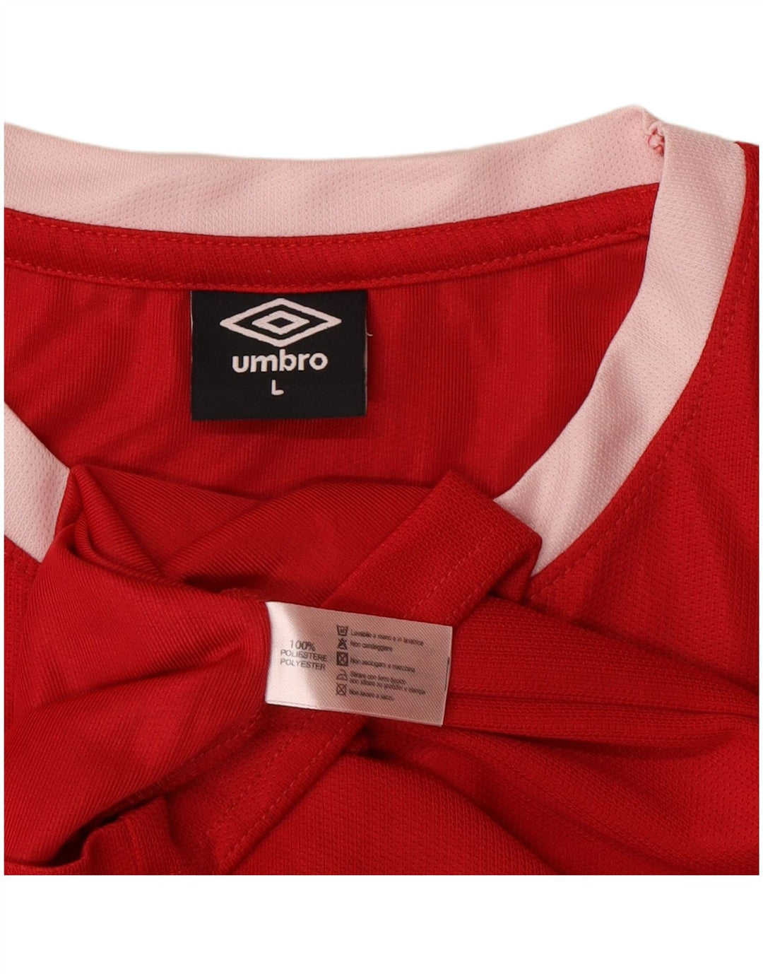 Umbro T-Shirt Graphique Femme UK 16 Large Rouge Polyester