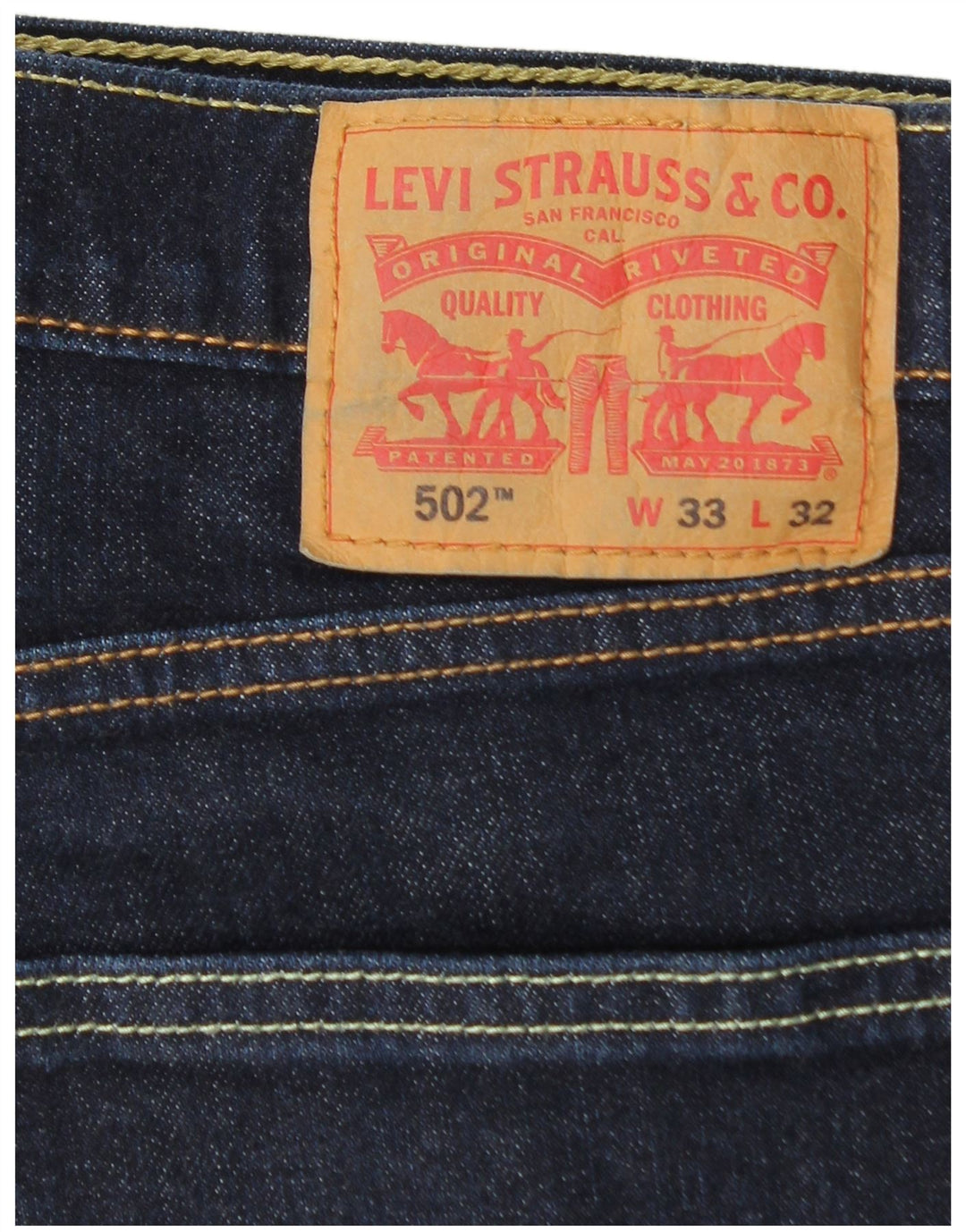 Levi's Jean 502 Tapered Homme Bleu Marine W33 L32 Coton