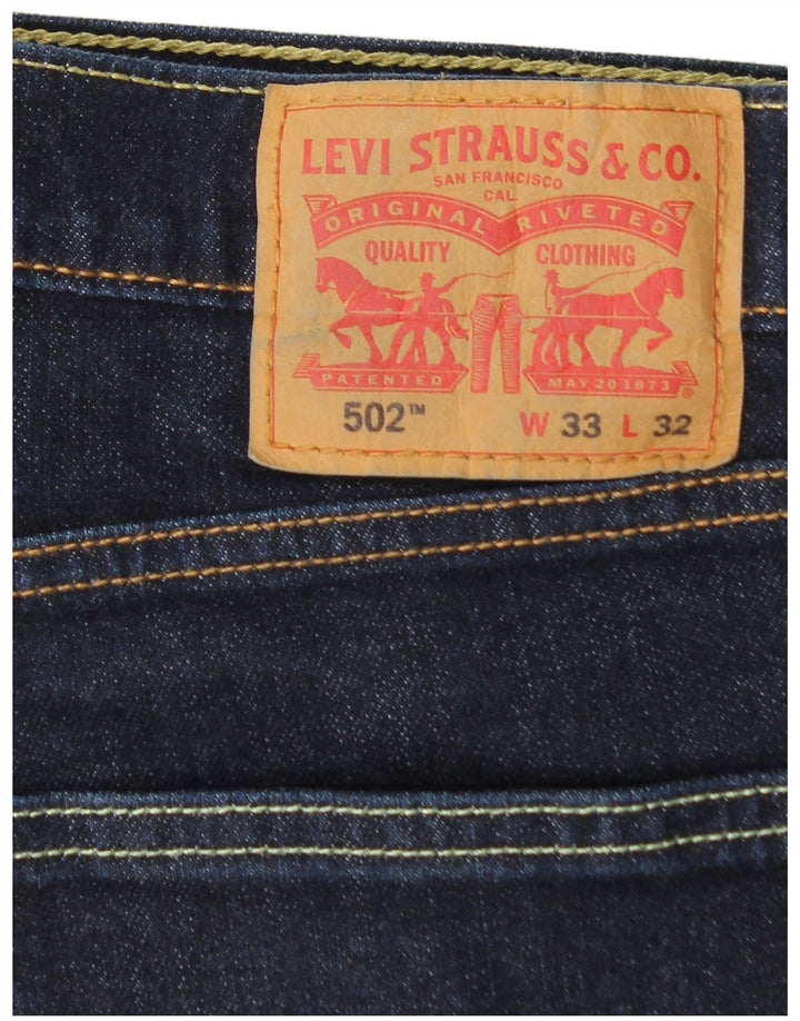 Levi's Jean 502 Tapered Homme Bleu Marine W33 L32 Coton