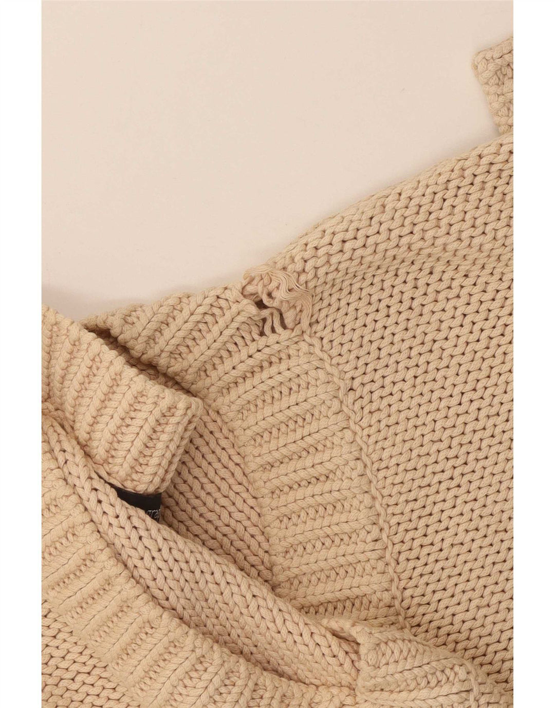Marks & Spencer Pull surdimensionné à col en V pour femme UK 12 Beige moyen
