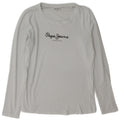 PEPE Jeans Haut graphique à manches longues pour femme UK 44 Gris moyen