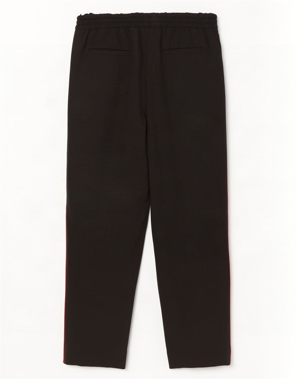Zara Pantalon de survêtement pour femme UK 12 Medium Noir Colourblock