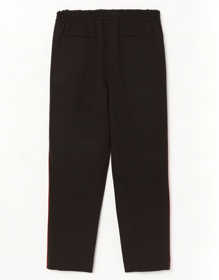 Zara Pantalon de survêtement pour femme UK 12 Medium Noir Colourblock
